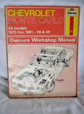 Haynes Chevrolet Monte Carlo 1970 Thru 1981 Owners Workshop Manual Complete - Image 1 of 4