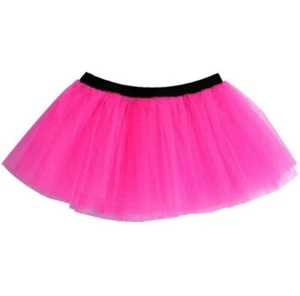 Damen Neonrosa Tütü Rock 3 Lagen Junggesellinnenabschied Zubehör Volkslauf Kleid - Bild 1 von 3