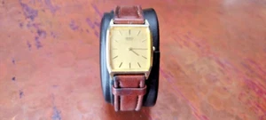 Vintage Seiko 5P30-5A20 gold watch. Leather band. New battery. Great timepiece! - Picture 1 of 17