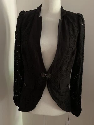 Blazer negro Insight para mujer nuevo con etiquetas con recortes talla 2 Foto 1 de 4