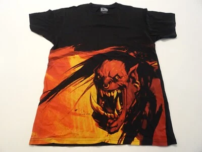 NEW Vintage World of Warcraft Blizzard Blizzcon ALL OVER RARE black T shirt SZ M - Image 1 of 4