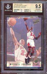 Michael Jordan Card 1993-94 Ultra All-Defensive Team #2 BGS 9.5 (9.5 9 9.5 9.5)