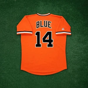 Vida Blue 1978 San Francisco Giants Cooperstown Men's Orange Jersey - Picture 1 of 6