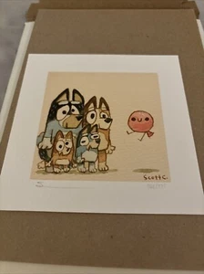 Scott C. Campbell - Bluey - Das Ballonspiel - Kunstdruck Keepy Uppy - Bild 1 von 2