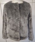 Soaked In Luxury - Large - Coat Milan Faux Fur Jacket - Silver 24 Inch P2P  (b18