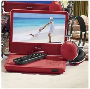 Encore 9" Portable DVD/CD Player with Swivel Screen DVD901RMO - Red - Picture 1 of 3