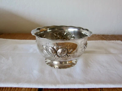 复古 Prima Nils Johan 瑞典石榴碗 镍银 — 第 1/4 张图片