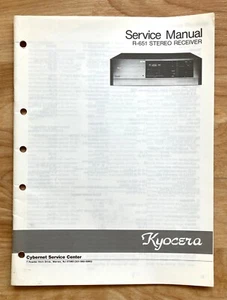 Manual de servicio del receptor estéreo KYOCERA R-651 ORIGINAL - Imagen 1 de 1