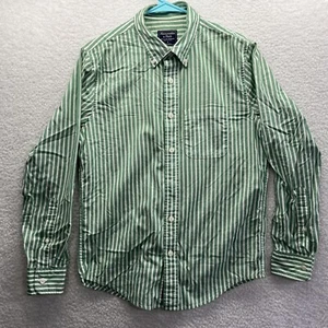 Abercrombie&Fitch Shirt Mens Small  Green White Button Down Preppy Business Fit - Picture 1 of 16
