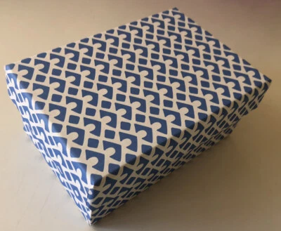 DECORATIVE COLORFUL GIFT/STORAGE BOX, Recycled paper - SM Blue - Image 1 of 4