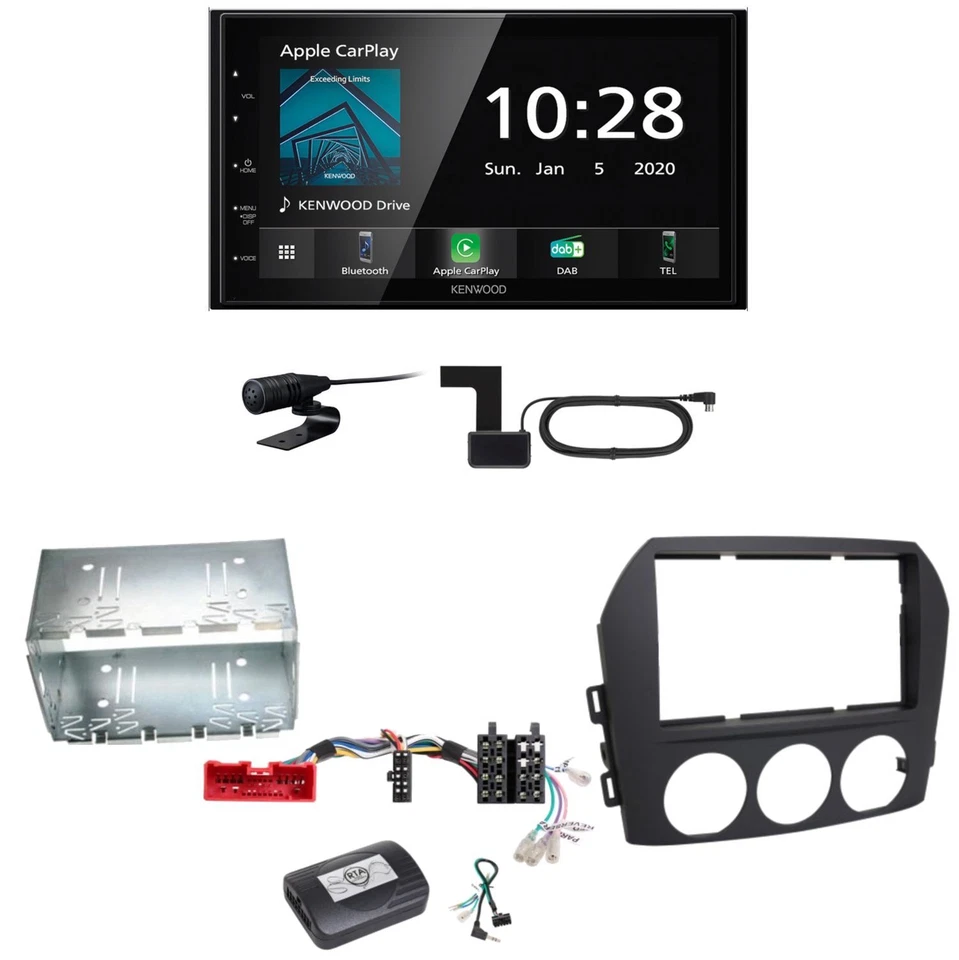Kenwood DMX5020DABS Android Auto CarPlay Einbauset für Mazda MX-5 NC FL - Bild 1 von 1