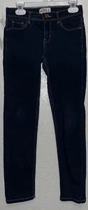Jordache Skinny Jeans Girls Sz 8 Dark Blue Adjustable Waist - Picture 1 of 10