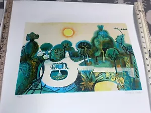 RARE Richard Slater MCMGarden Scene Serigraph 213/275 Signed & Numbered Modern - Picture 1 of 8