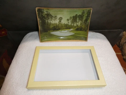Masters Glass Tray New In Box Hole 10 Augusta National Golf Club Camellia Plate Cover