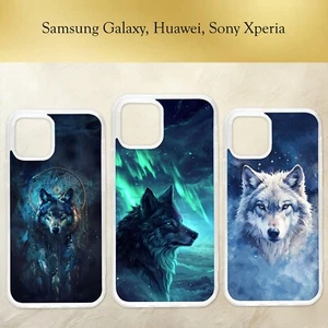 Funda para teléfono Wolf Blue Art Night Dreamcatcher Mystic Northern Light Samsung Galaxy - Imagen 1 de 4