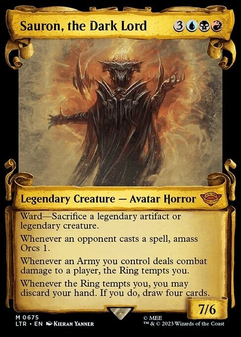 Sauron, the Dark Lord Showcase Scrolls FOIL #675 | LTR Lord Of The Rings | MTG - Image 1 of 1