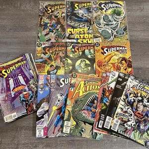 Vintage Superman Comics Bulk Man Of Steel Action Adventure Comics Job Lot 1990s - Picture 1 of 22