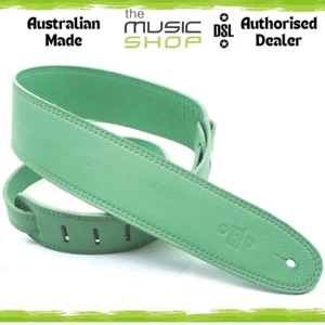 Australian Made DSL 2.5" Triple Garment Leather Guitar Strap, Jade - GLG25-JADE - Picture 1 of 2