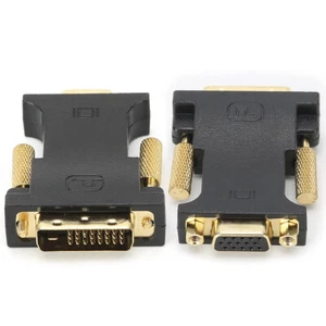 E0401 DVI‑I 24+1 Stecker Auf VGA Buchse Dual Channel Mit Chip Adapter GPU Zu BHC - Photo 1/14