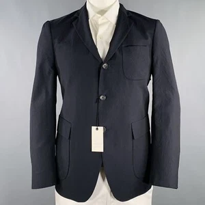 WOOSTER + LARDINI Size 42 Navy Wool Notch Lapel Sport Coat - Picture 1 of 7