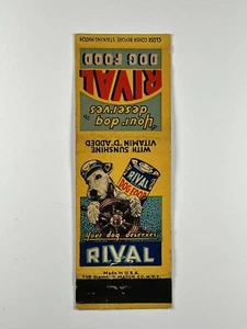 Rival Hundefutter - Dein Hund verdient Rivalen - Vintage Streichholzheftchenhülle - Bild 1 von 2