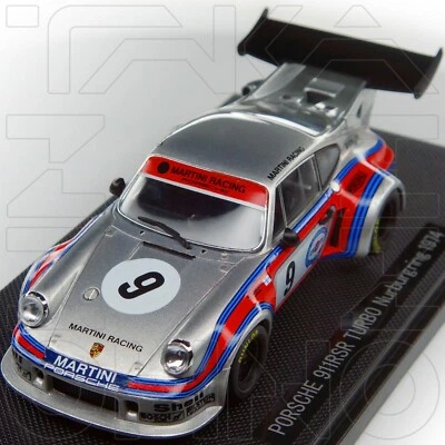 PORSCHE 911 RSR TURBO #9 MARTINI 1974 NURBURGRING EBBRO 1:43 SILVER 44035 NIB - Image 1 of 4