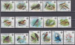 SEYCHELLES ZIL ELWAGNE SESEL 1983 BIRD STAMPS SC 50-65 MNH - Picture 1 of 1
