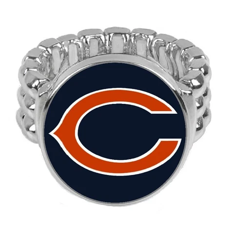 Chicago Bears Silver Men's Women's Ring Fits All Sizes w Gift Pkg Football D2 Cover