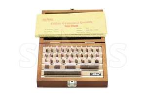 Juego de bloques de calibre rectangular grado AS-0,050 a 4.000" 36 piezas certificado NIST M} - Imagen 1 de 7