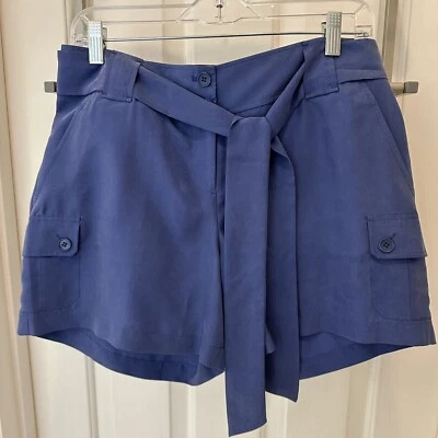 Pantalones cortos Talbots azul marino 100 % seda talla: 4 nuevos con etiquetas Foto 1 de 4