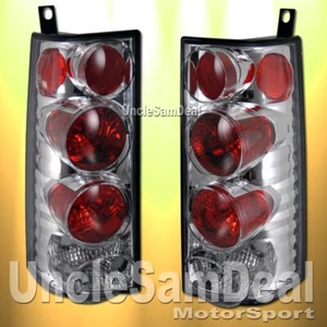 FOR 03-08 CHEVY EXPRESS SAVANA CLEAR CHROME TAIL LIGHTS 2 BULBS SOCKET VERSION - Picture 1 of 2