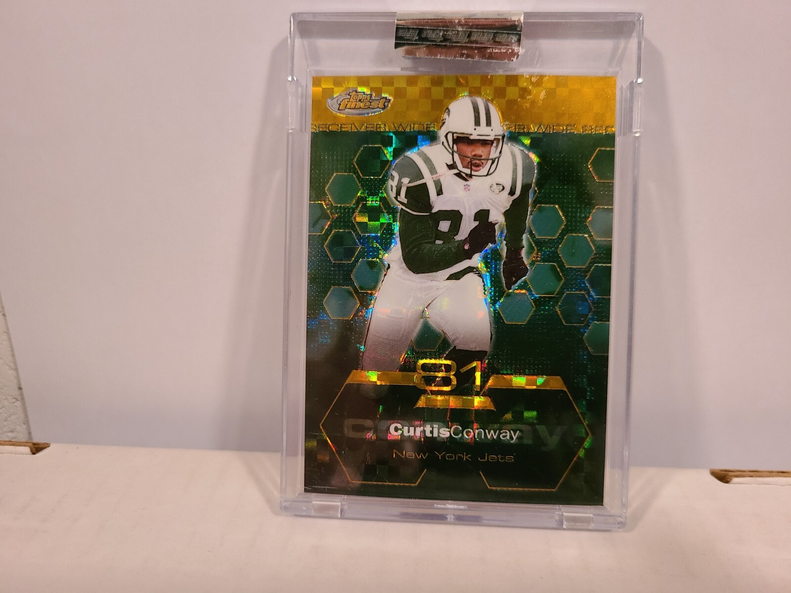 2003 TOPPS FINEST CURTIS CONWAY GOLD XFRACTOR #/175 NY JETS REFRACTOR RARE SP