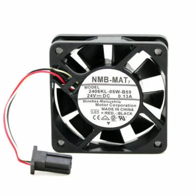 1 PCS New NMB 2406KL-05W-B59 Fan 24V 0.13A 60*60*15 3-pin - Image 1 of 2