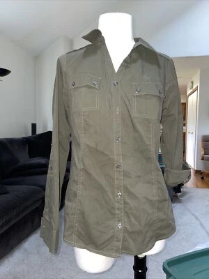 Relativity Button Down Long Sleeve Dark Moss Shirt Size Small Free Shipping Foto 1 de 4