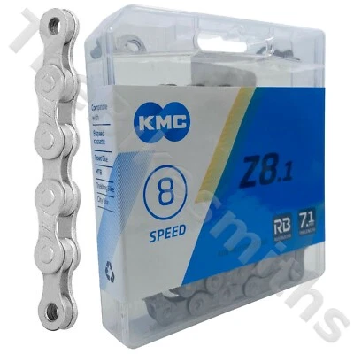 Cadena de bicicleta KMC Z8.1 RB Rust Buster compatible con Shimano SRAM híbrido de montaña 6 7 8 velocidades Foto 1 de 2