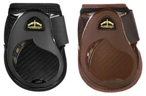 Veredus made with Kevlar� Gel Vento Young Jump Fetlock Boots Black/Brown S-L - Picture 1 of 12