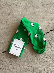 Happy Sock Motivo Cane Nuovo con Etichette Unisex Uomo 8-12 Donna 10-12,5 - Foto 1 di 5