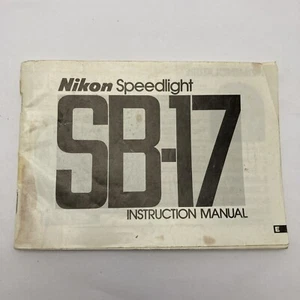 Nikon SB-17 Speedlight Bedienungsanleitung Original - Bild 1 von 5
