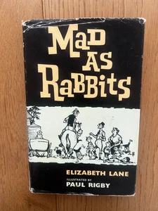 Mad As Rabbits by Elizabeth Lane & Paul Rigby Vintage 1963 Hardcover with Jacket - Picture 1 of 12