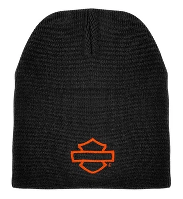 Harley-Davidson Men's Embroidered Open Bar & Shield Skull Beanie Hat - Black - Image 1 of 2