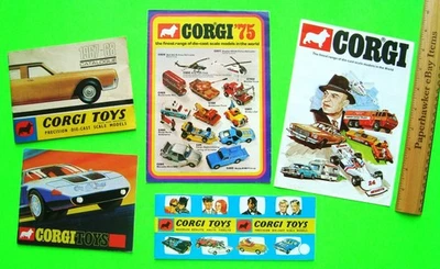 5 Diff 1966 to 1976 CORGI DIECAST TOY / MODEL CAR COLOR BROCHURES 160-pgs XLNT - Image 1 of 4