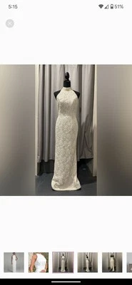 Vintage Lace Halter Wedding Dress - St. Tropez - Image 1 of 4