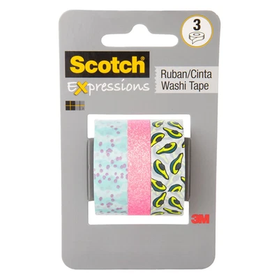 Scotch Washi Tape [Pack de 3]: Paquete de 3 / Surtido (3 patrones) Estilo #32 Foto 1 de 4