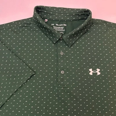 Camisa polo masculina Under Armour Golf The Playoff desempenho 3XL estampa ponto verde - Imagem 1 de 4
