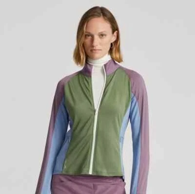 NWT RLX Ralph Lauren Women's Full Zip Jacket  Sz S Green Purple Wicking $194 - Image 1 of 4