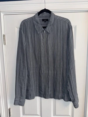 Chaqueta de hombre Vince azul a rayas manga larga talla XL  Foto 1 de 4