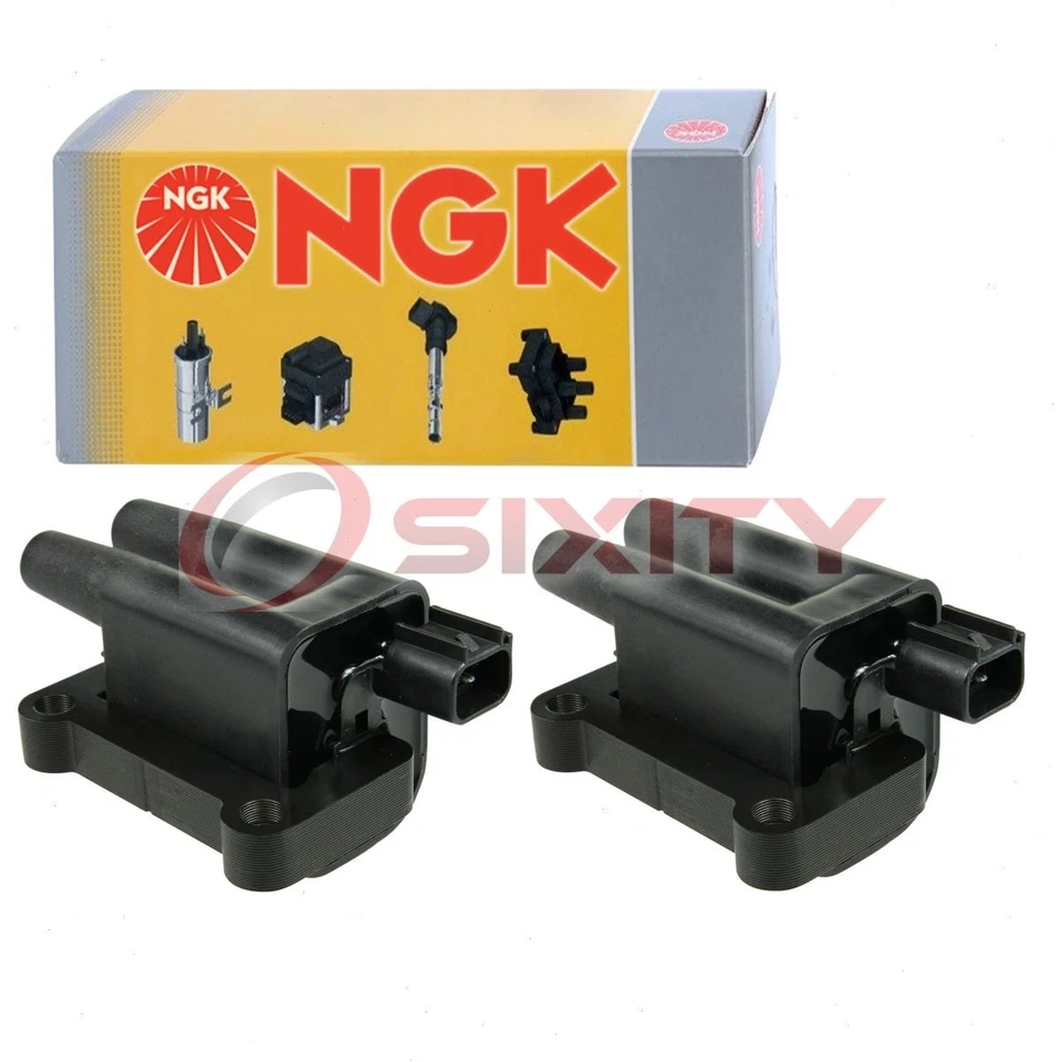 2 pcs NGK Ignition Coil for 1997-2004 Mitsubishi Montero Sport 3.0L 3.5L V6 yb - Image 1 of 4
