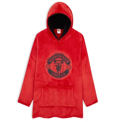 ManchesterUnited F.C. Oversized RED Hoodie Blanket For Men, Man U Football Gift - Image 1 of 4