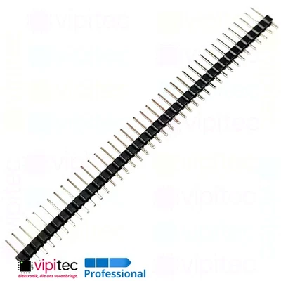 VIPITEC 🔌 Standard Stiftleiste 40-polig gerade | 2.54mm A=11.5 B=6mm verzinkt Pin THT