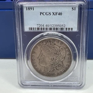 1891-P $1 Morgan Silver Dollar PCGS XF 40 - Picture 1 of 2